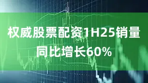 权威股票配资1H25销量同比增长60%