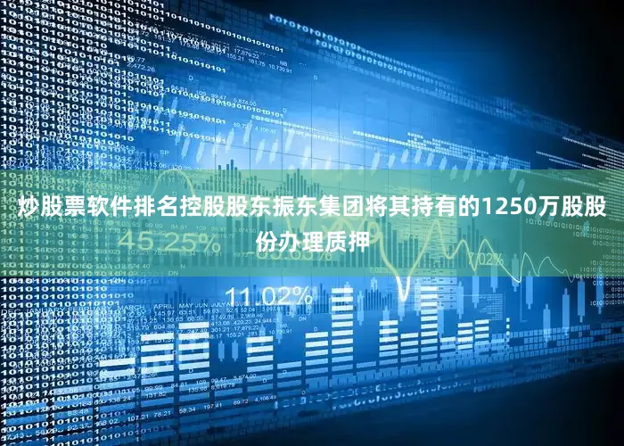 炒股票软件排名控股股东振东集团将其持有的1250万股股份办理质押